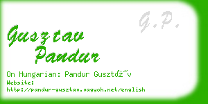 gusztav pandur business card